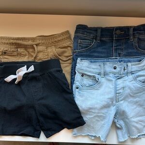 Kids Denim and Cotton Shorts Set